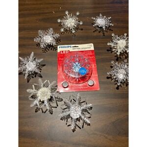 Philips LED Color Changing Snowflake Light Battery Operated Indoor Use